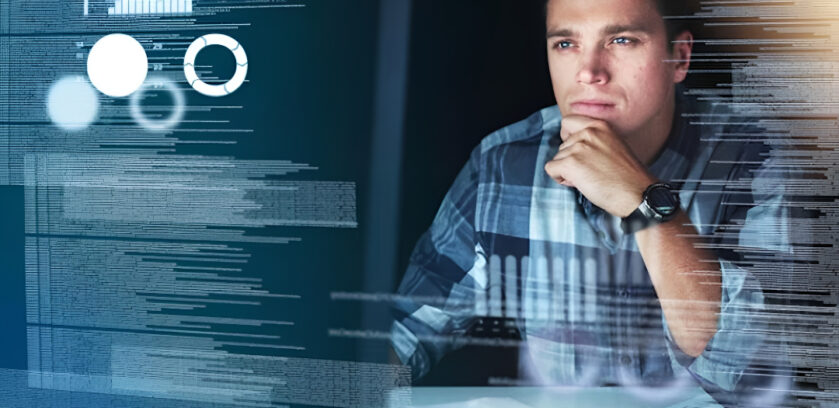 Professional analyzing dashboards and system data illustrating challenges in data scalability architecture as data volumes increase